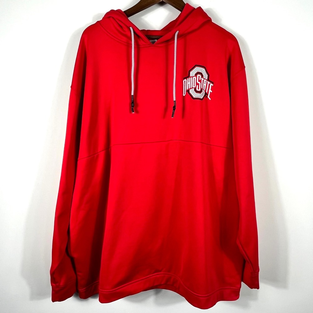 Champion Ohio State Buckeyes Hoodie Mens 3XL Red Performance Sweatshirt Logo